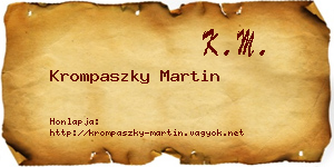 Krompaszky Martin névjegykártya